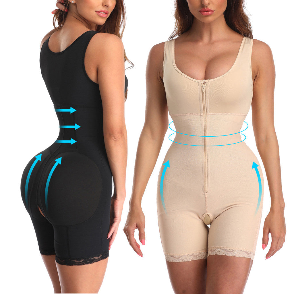 Women's Zipper Slimming Bodysuit Shapewear - PixelGlamour