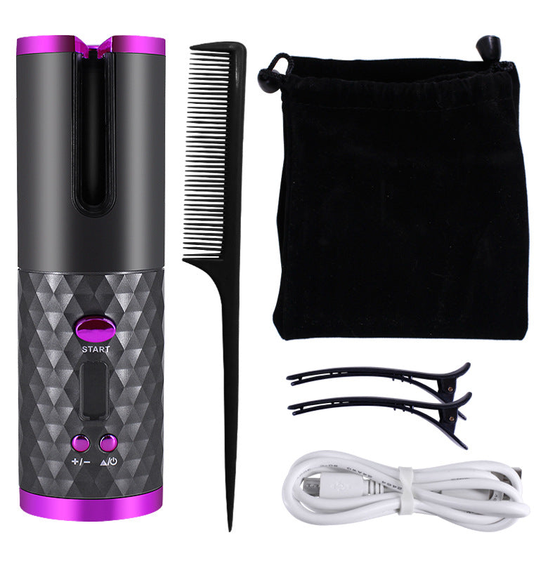 Portable Rechargeable  Women  Automatic Hair Curler - PixelGlamour