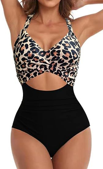 Women's Fashion Casual Cross One-piece Swimsuit - PixelGlamour