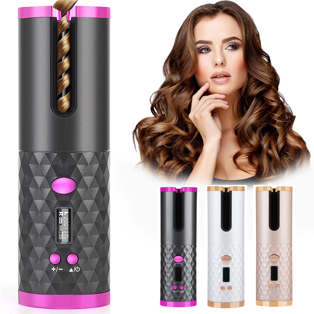 Portable Rechargeable  Women  Automatic Hair Curler - PixelGlamour